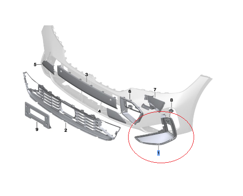 Genuine BMW 51-11-8-085-468 | Cover, Lateral Right (M) | FREE