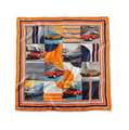 80162463138 - : Classic Silk Scarf -Orange, Multi for BMW Image