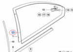 51378252625 - : Gasket Vent Window, Inner - Gray for BMW Image
