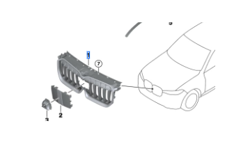 51139880301 - Body: Upper Grille for BMW Image