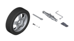 PKF01SPARETIRE - : F07 5 Series GT, F01/02 7 Series Emergency Wheel/Spare Tire Set for BMW Image