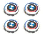 36125A57484 - : 50 Years M Wheel Center Cap Set (56mm) for BMW: 230i, 330e, 330i, 430i, 840i, M240i, M3, M340i, M4, M8, X2 Image