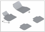 51477471533 - : Carpet Floor Mat Set (Grau85) for BMW Image