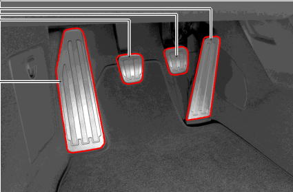 99104470004 - Interior: Aluminum Pedals and Footrest Retrofit Kit - Manual Transmission for Porsche: 718 Boxster, 718 Cayman, 718 Spyder, 911, Boxster, Cayman Image