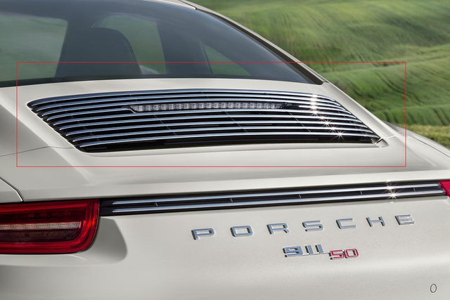 99151233110OK1 - : 991-1 911 (2012-2016) Chrome Ventilation Grille with Bracket - special "50 years 911" version for Porsche Image