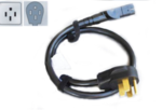 7PP971678EDAUDI - : Charge Cable for Mains Socket - NEMA 14-50 40A 300MM for Audi: e-tron GT, Q4 e-tron, Q4 e-tron Sportback Image