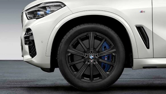 36112459598 - Wheels: G05 X5, G06 X6 M Performance 20" Style 748M Jet Black Matte Wheel/Tire Set for BMW: X5 Image