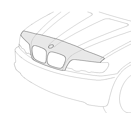 82110417928 - Exterior: E70 X5 E71 X6 Hood Protector for BMW: X5, X6 Image