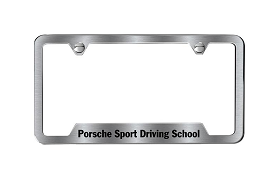 PNA70900100 - : ​​Brushed Stainless Steel License Plate Frame - Porsche Sport Driving School for Porsche Image