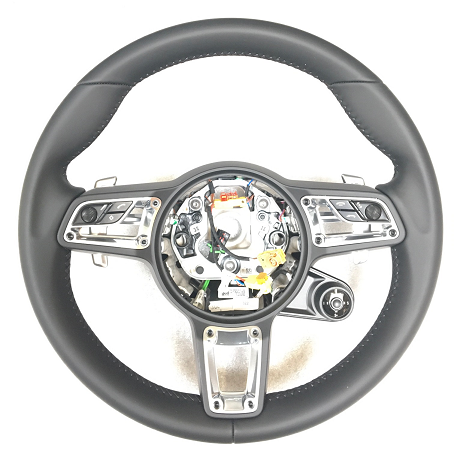 99104440033A34 - Interior: GT Sports Leather Steering Wheel - PDK, Sport Chrono Package for Porsche: 718 Boxster, 718 Cayman, 911 Image