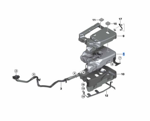 16197222146 - Emission System: Reservoir for BMW: X5 Image