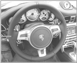 99704440223A10 - : SportDesign Steering Wheel, Paddle Shifters - Black for Porsche Image