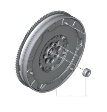 21207573785 - Maintenance &amp; Lubrication: Flywheel for BMW: 128i, 325i, 325xi, 328i, 328i xDrive, 328xi, 330i, 330xi, 525i, 525xi, 528i, 528i xDrive, 528xi, 530i, 530xi, 535i, 535i xDrive, 535xi, M3, X3, Z4 Image