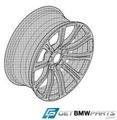 36117842934 - : ​E9x M3 Edition Jet Black 19" Style 220M Rim - Rear for BMW Image