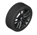 36112462550 - : G30 5 Series 18" Style 662M M Double Spoke Black Winter Wheel/Tire - 8x18 for BMW Image