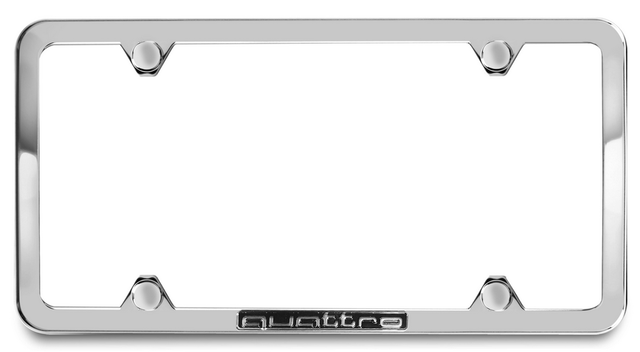 Genuine Audi ZAW-071-801-J-Z10 | License Plate Frame with Quattro