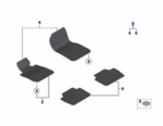 51478088530 - : F87 M2 CS Carpet Floor Mats Set for BMW Image