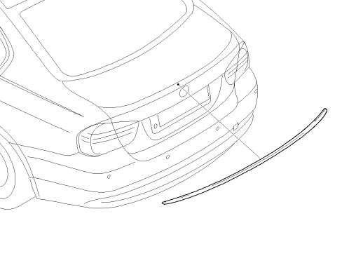 51628059269 - Body: Spoiler for BMW: 320i, 320i xDrive, 328d, 328d xDrive, 328i, 328i xDrive, 330e, 330i, 330i xDrive, 335i, 335i xDrive, 340i, 340i xDrive, ActiveHybrid 3, M3 Image