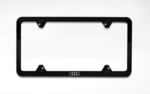 ZAW071801C - : Slimline License Plate Frame with Audi Rings - Black for Audi Image