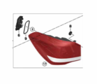 63217488543 - : Rear Light In The Side Panel - Left for BMW: X1 Image