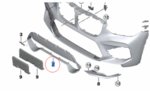 51118083305 - : Bumper Trim Front Center for BMW: X3, X4 Image