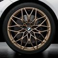 36115A072C5 - : ​G8x M2/M3/M4 20/21" M Performance Style 1000M Frozen Gold Bronze Wheel/Tire Set for BMW Image