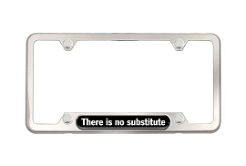 PNA70800100 - : ​Brushed Stainless Steel License Plate Frame - There is no substitute for Porsche Image