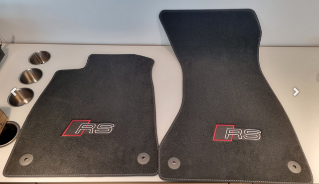 Genuine Audi 8W1-863-691-C-JTV | Front Floor Mat Set - RS (black