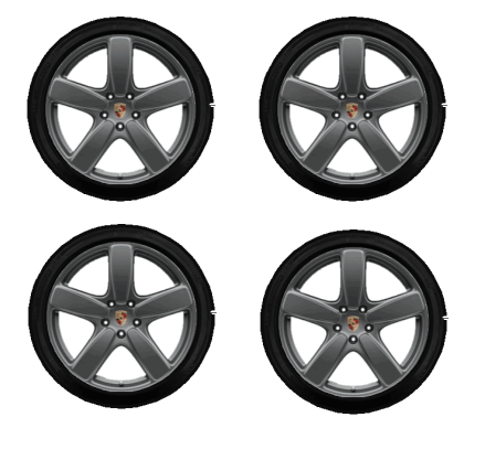 95804460156 - : 92A Cayenne (2015-2017) 19" Cayenne Sport Classic Winter Wheel/Tire Set - Platinum for Porsche: Cayenne Image