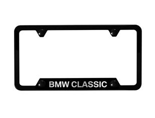 82122414874 - Exterior: "BMW Classic" Etched Frame - Black for BMW: 230i, 230i xDrive, 320i, 320i xDrive, 328d, 328d xDrive, 330e, 330i, 330i GT xDrive, 330i xDrive, 340i, 340i GT xDrive, 340i xDrive, 430i, 430i xDrive, 440i, 440i xDrive, 530i, 530i xDrive, 540d xDrive, 540i, 540i xDrive, 640i, 640i Gran Coupe, 640i xDrive, 640i xDrive Gran Coupe, 640i xDrive Gran Turismo, 650i, 650i Gran Coupe, 650i xDrive, 650i xDrive Gran Coupe, 740i, 740i xDrive, 750i, 750i xDrive, 840i, Alpina B6 xDrive Gran Coupe, Alpina B7, M2, M240i, M240i xDrive, M3, M340i, M4, M5, M550i xDrive, M6, M6 Gran Coupe, M760i xDrive, M8, X1, X2, X3, X4, X5, X6, X7, Z4 Image