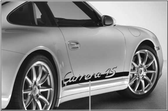 99704480250041 - : 997 911 (2005-2012) Decorative Side Film Set with Model Lettering for Porsche Image