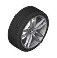 36112462589 - : ​F97 X3M, F98 X4M 20" Style 764M Double Spoke Orbit Gray Winter Wheel/Tire - 9.5Jx20 for BMW Image