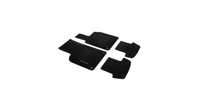 992864435EBI0 - Interior: Carpet Floor Mats Set with Nubuk Surround - Black/Chalk for Porsche Image