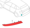 63147419927 - : Rear Reflector - Left for BMW: X3 Image