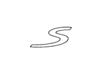 98655924301 - : Deck Lid Emblem "S"  Chrome for Porsche Image