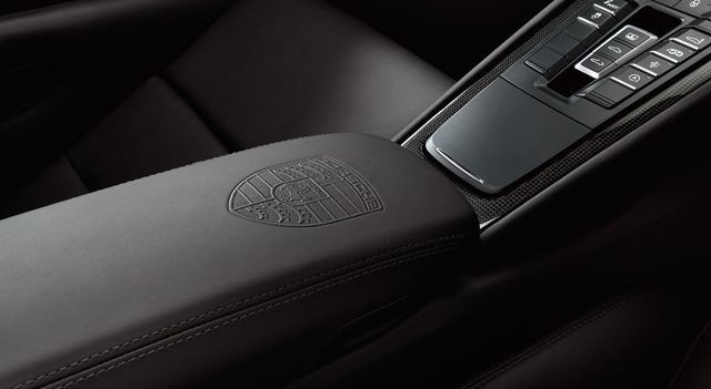 992857098EA11 - : 992 911 (2020+) Leather Center Armrest Cover​ with Porsche Crest Logo for Porsche: 911 Image