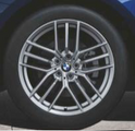 36115A8E059 - Wheels: G60 5 Series 19" Style 933 Triplex Refined Silver Winter Wheel/Tire - 8,5x19 for BMW: 530i, M5 Image