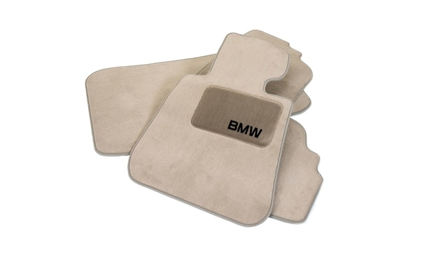 82112293539 - Interior: E93 3 Series Convertible Carpeted Floor Mats Set with BMW Lettering - Cream Beige for BMW Image