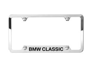 82122414873 - Exterior: "BMW Classic" Etched Frame - Polished for BMW: 230i, 230i xDrive, 320i, 320i xDrive, 328d, 328d xDrive, 330e, 330i, 330i GT xDrive, 330i xDrive, 340i, 340i GT xDrive, 340i xDrive, 430i, 430i xDrive, 440i, 440i xDrive, 530i, 530i xDrive, 540d xDrive, 540i, 540i xDrive, 640i, 640i Gran Coupe, 640i xDrive, 640i xDrive Gran Coupe, 640i xDrive Gran Turismo, 650i, 650i Gran Coupe, 650i xDrive, 650i xDrive Gran Coupe, 740i, 740i xDrive, 750i, 750i xDrive, 840i, Alpina B6 xDrive Gran Coupe, Alpina B7, M2, M240i, M240i xDrive, M3, M340i, M4, M5, M550i xDrive, M6, M6 Gran Coupe, M760i xDrive, M8, X1, X2, X3, X4, X5, X6, X7, Z4 Image