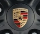 7L5601151JE1 - : Center Cap, Matte Black - with Colored Porsche Crest for Porsche: 718 Boxster, 718 Cayman, 718 Spyder, 911, Cayenne Image