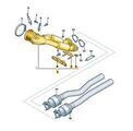 8S0254499AX - : Exh Pipe with Front Catalyst for Audi Image