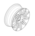 36118036948 - : M Double Spoke 172 Wheel, Alloy - 8.5x19 ET:18 for BMW: 525i, 525xi, 528i, 528i xDrive, 528xi, 530i, 530xi, 535i, 535i xDrive, 535xi, 550i, M5 Image