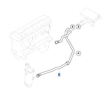 64216909241 - HVAC: HVAC Heater Hose for BMW: Z4 Image