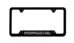 PNA70200500 - : Black Stainless Steel License Plate Frame - Porsche for Porsche: 911, Boxster, Cayenne, Cayman, Panamera Image