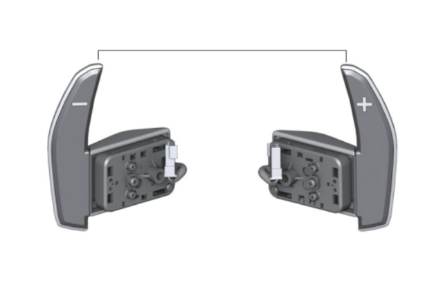 61317847610 - Steering: Paddle Switch for BMW: 320i, 320i xDrive, 328d, 328d xDrive, 328i, 328i xDrive, 330e, 330i, 330i xDrive, 335i, 335i xDrive, 340i, 340i xDrive, ActiveHybrid 3, M2, M3, M4, X5, X6 Image