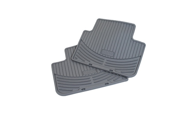 82550305181 - Interior: All Weather Rubber Floor Mats - Rear - Gray for BMW: 525i, 525xi, 528i, 528xi, 530i, 530xi, 535i, 535xi Image