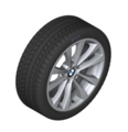 36112289702 - : F34 3 Series GT 17" Style 395 Silver Winter Wheel/Tire - 8x17 for BMW Image