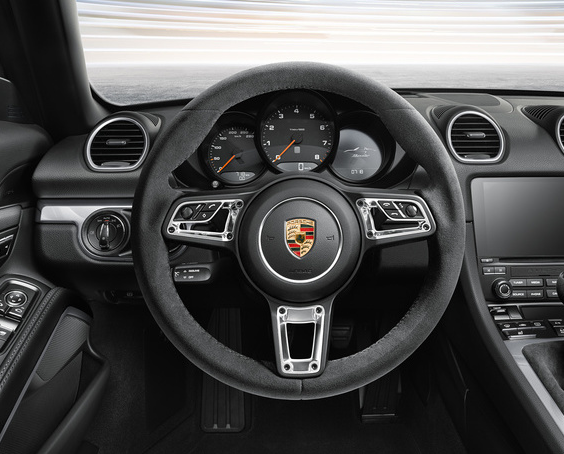 99104440020 - Interior: 982/991-2 (2017+) Multi-function GT Sports Steering Wheel in Alcantara for Porsche: 718 Boxster, 718 Cayman, 911 Image