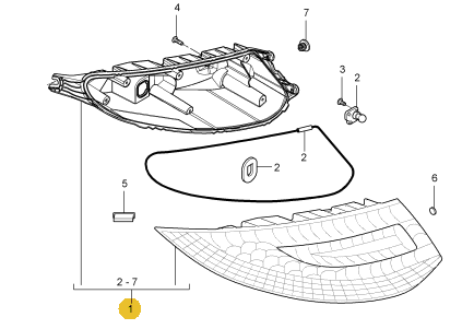 99763141106 - : Rear Tail Light* for Porsche Image