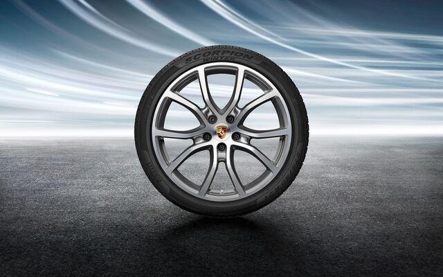 9Y0044611L - : 9YA Cayenne E3 (2018+) 20" Cayenne Exclusive Design Winter Wheel/Tire Set (Continental) for Porsche Image